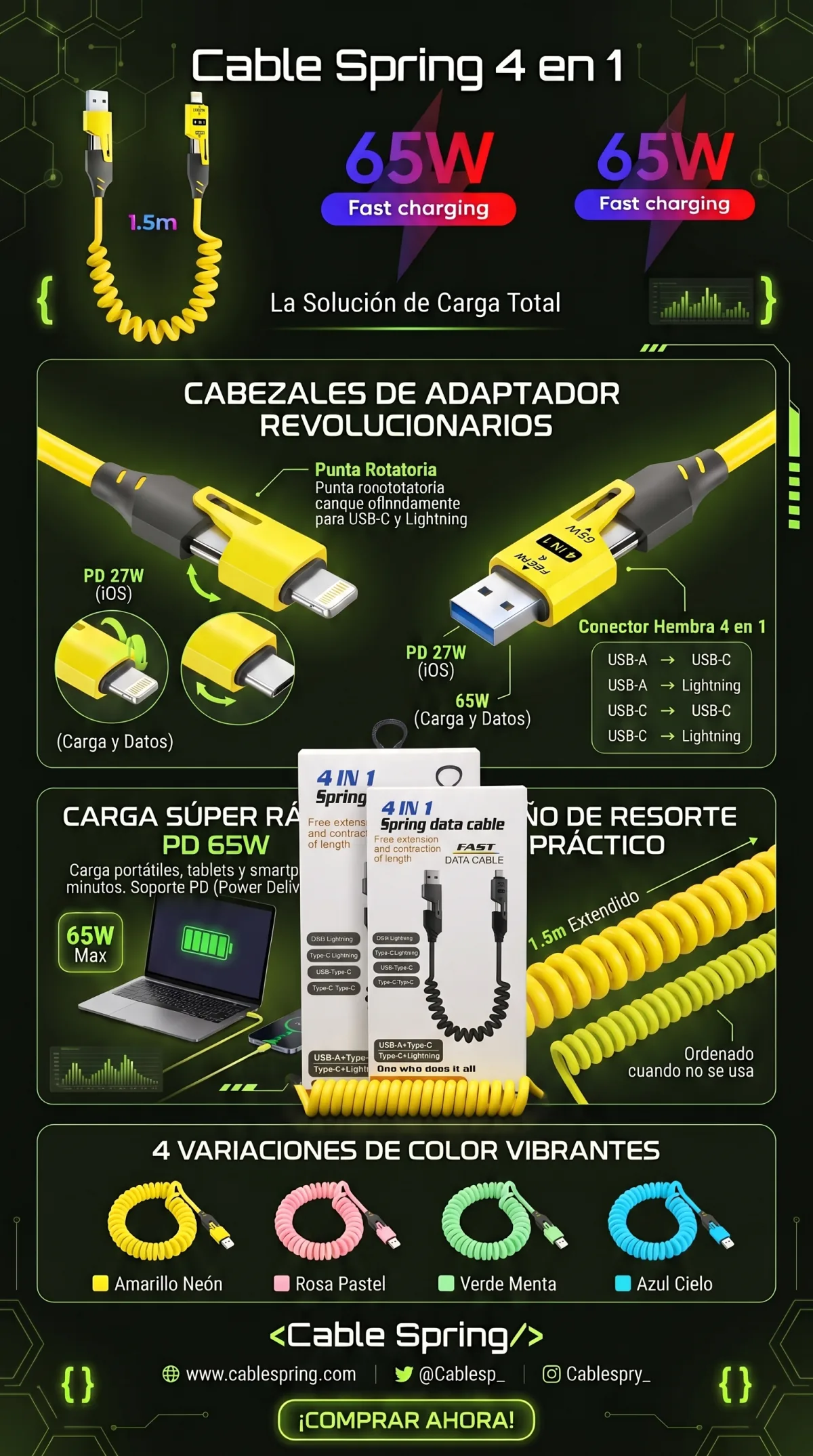 CABLE SPRING 4 EN 1