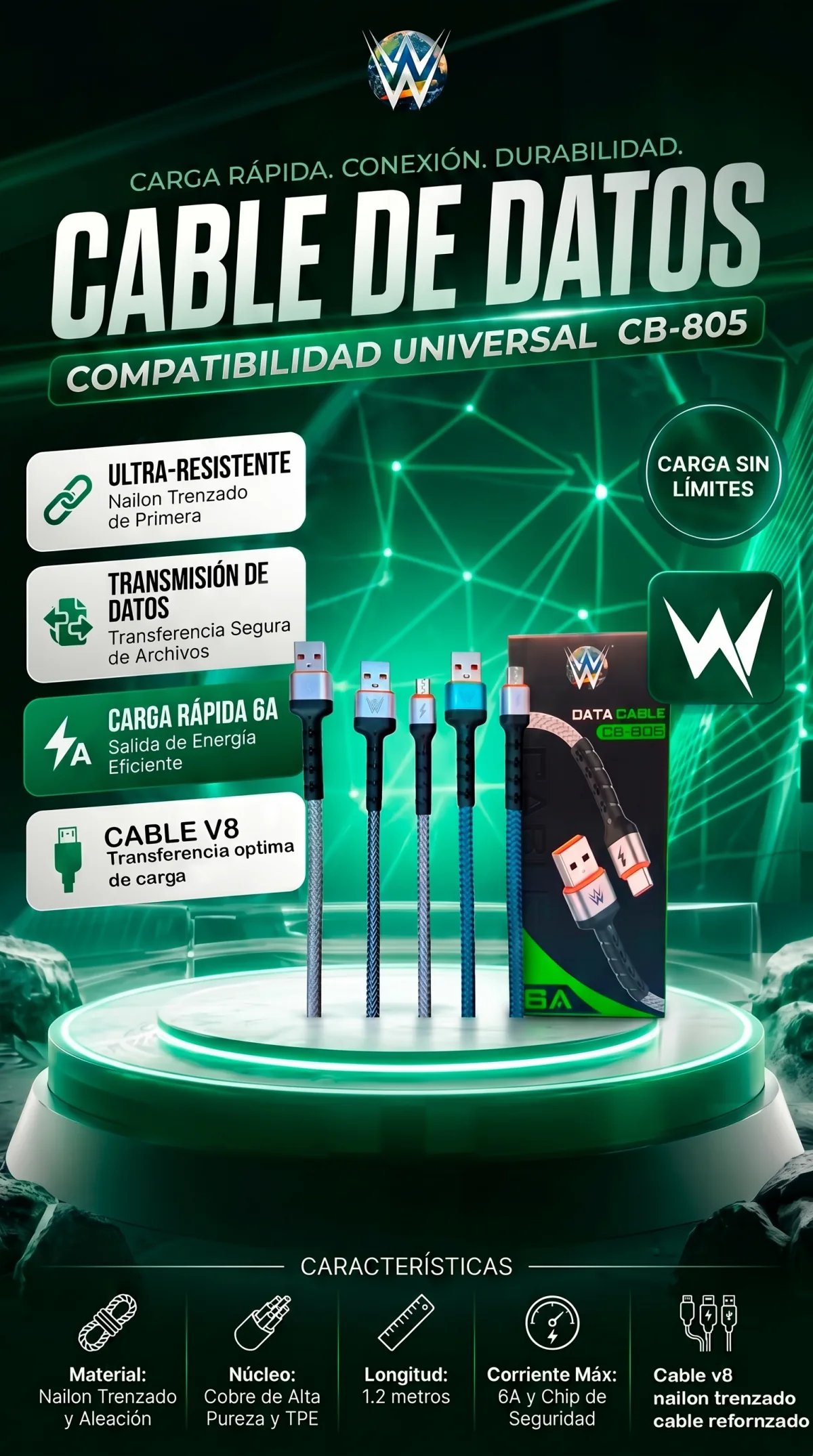 CABLE 805 V8