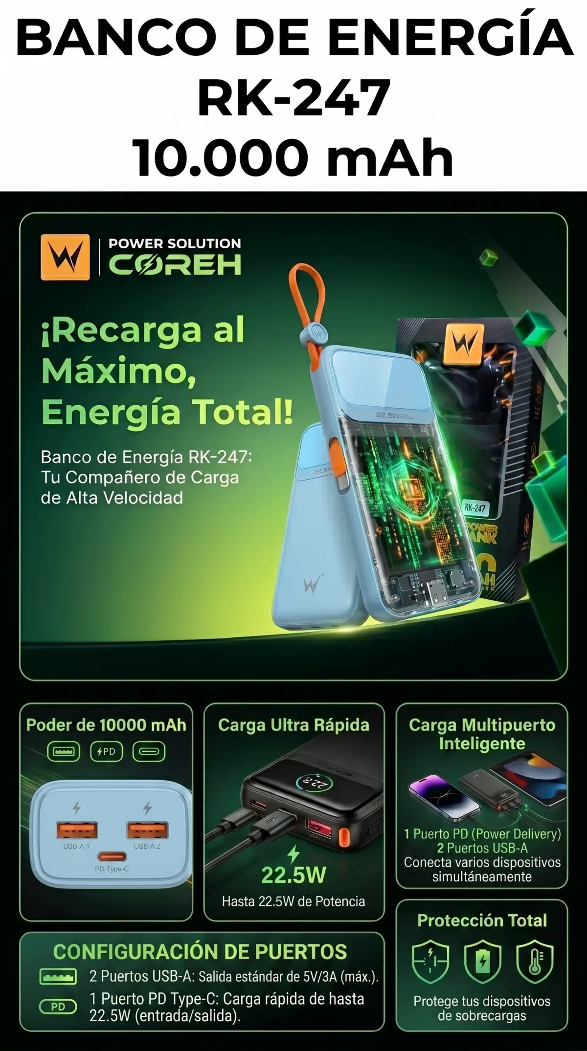 POWER BANK RK-247